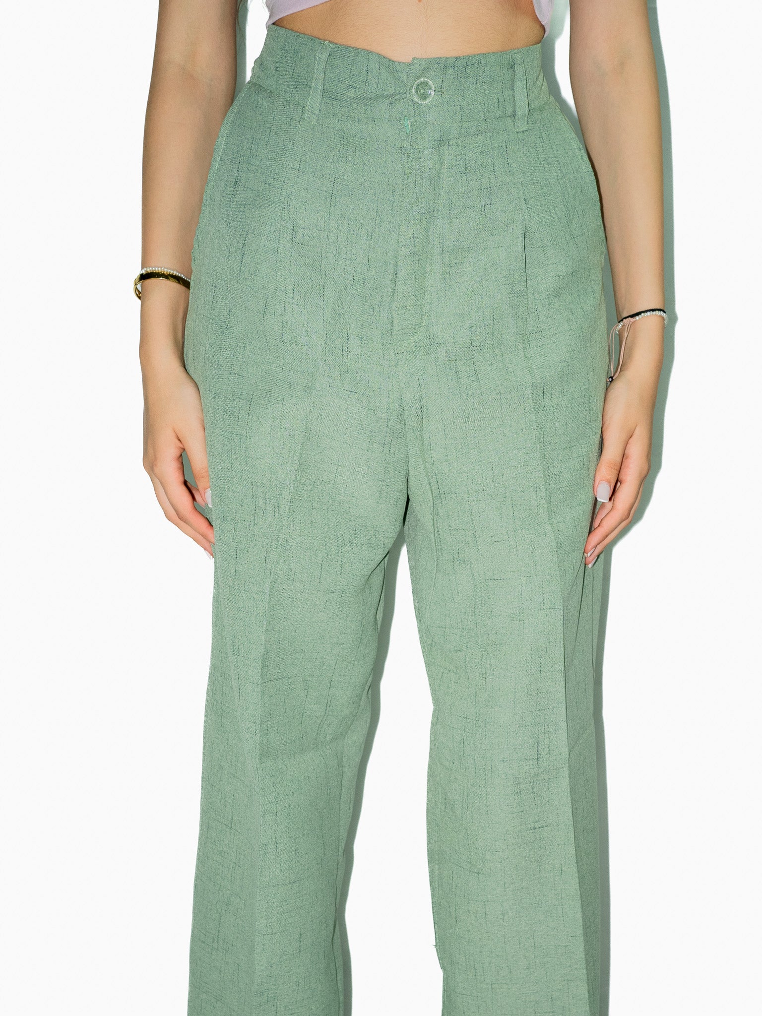 Tailored Linen Ensemble Green
