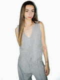 Tailored Linen Ensemble Gris
