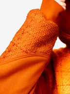 Sweat à capuche en tweed