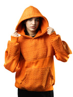 Sweat à capuche en tweed