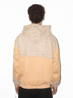 Schwarzer Tweed-Hoodie
