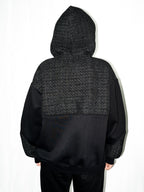 Sweat à capuche en tweed