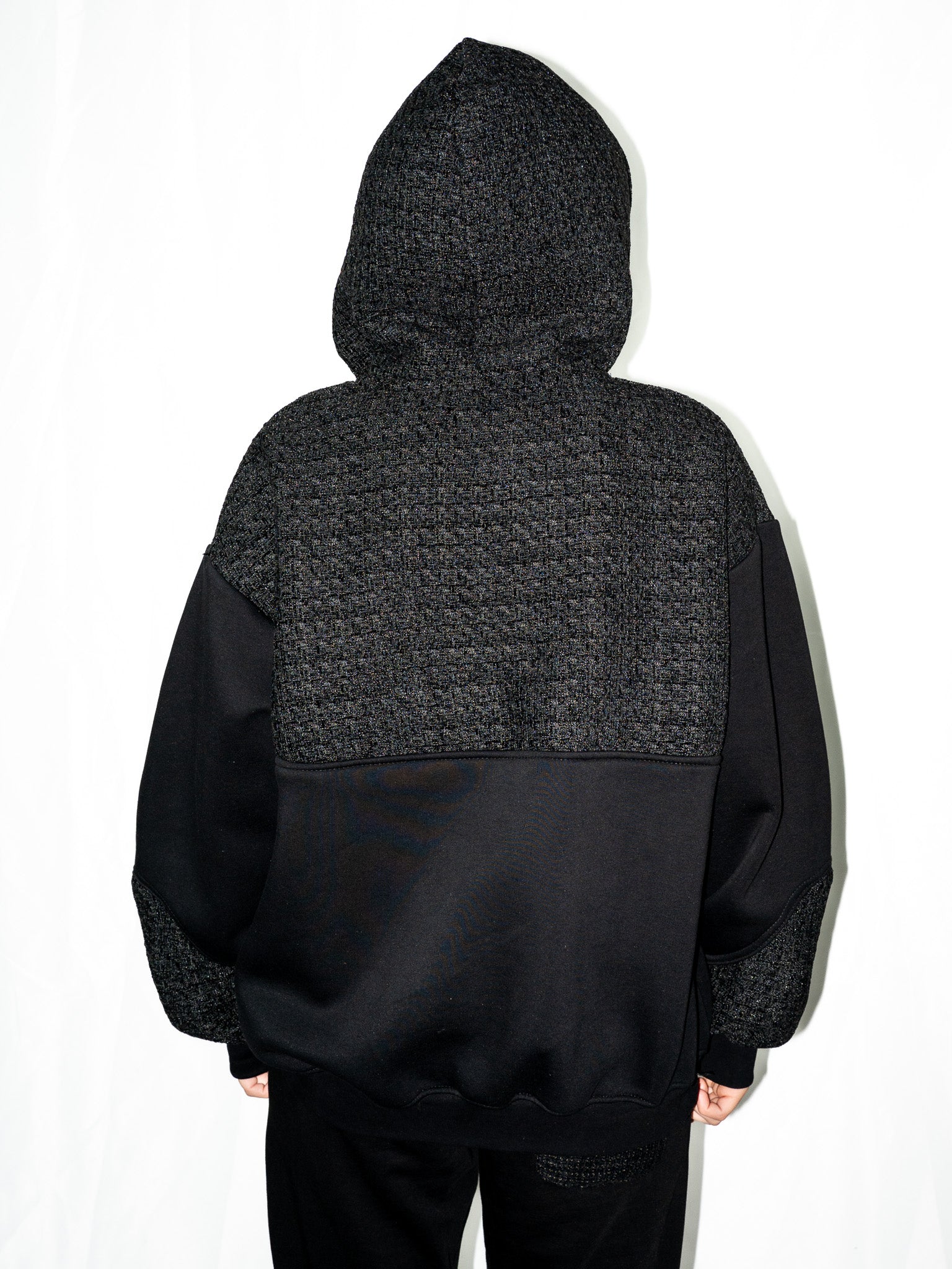 TWEED HOODIE BLACK