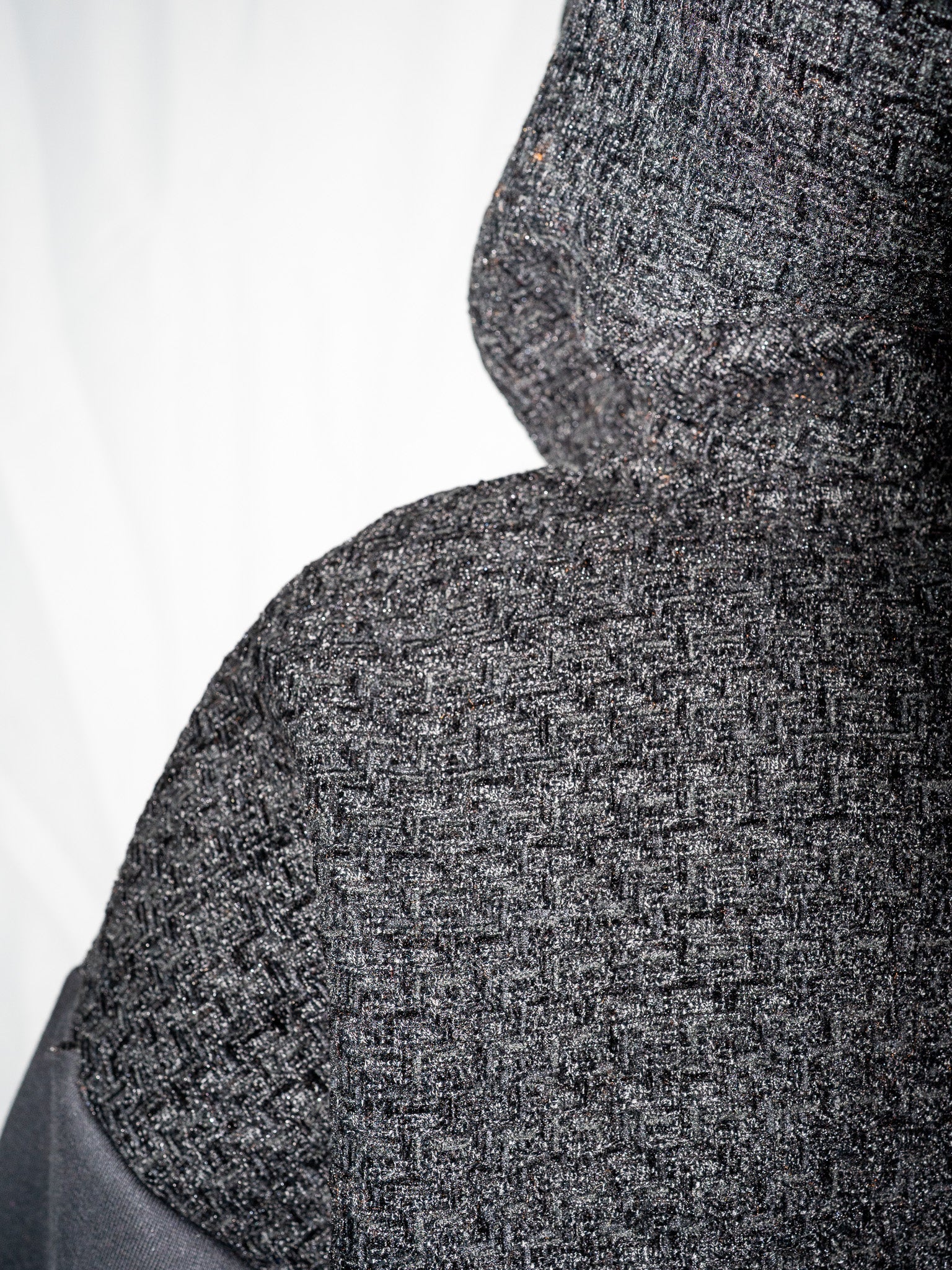 TWEED HOODIE BLACK