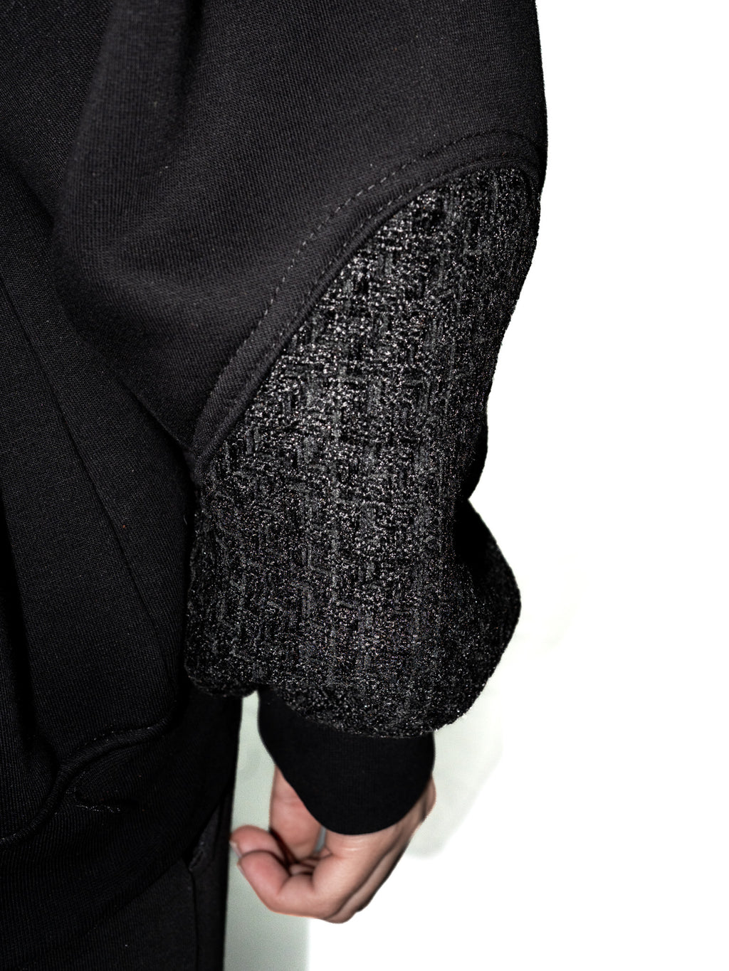 Sweat à capuche en tweed