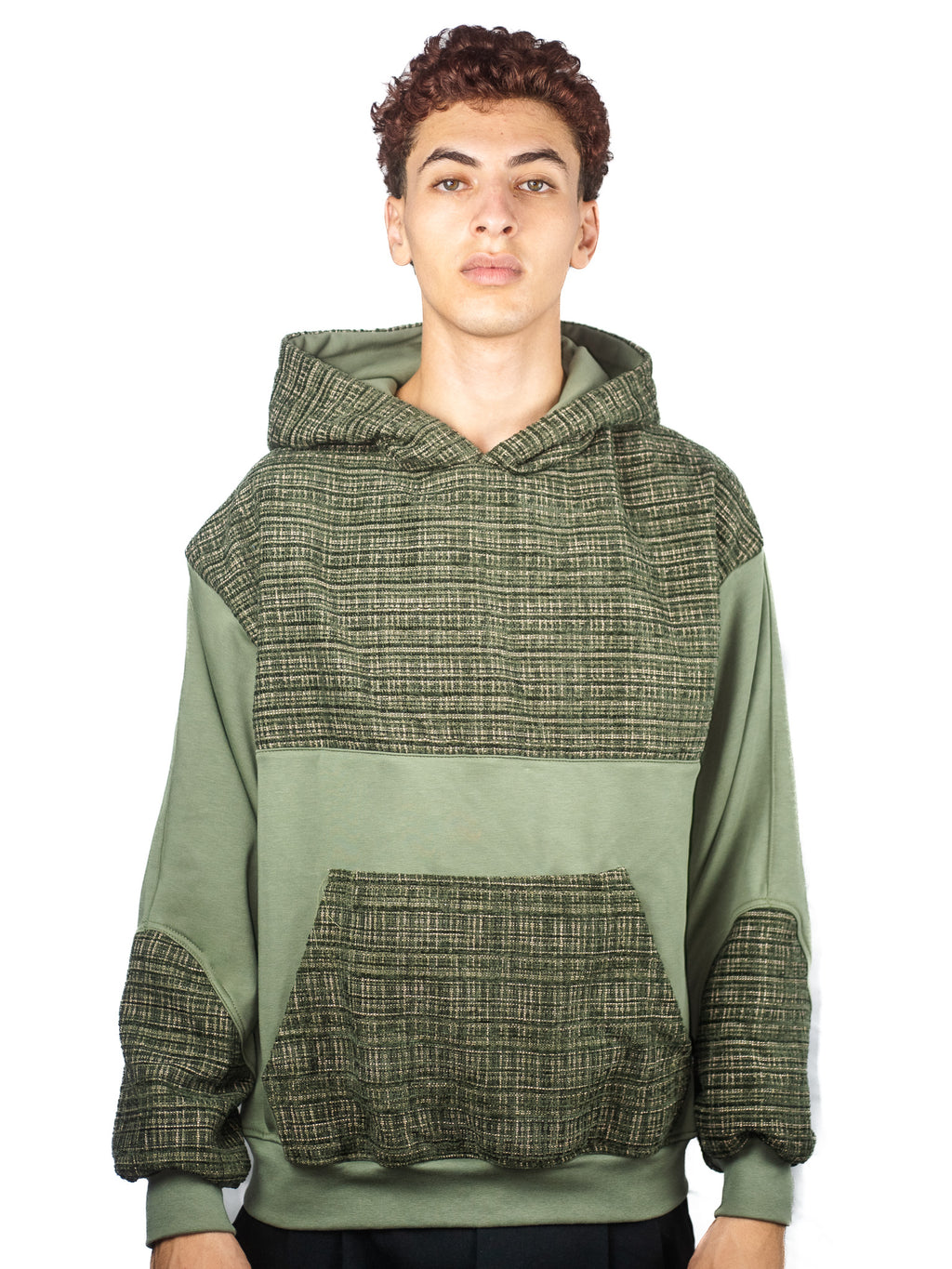 TWEED HOODIE OliveDrab