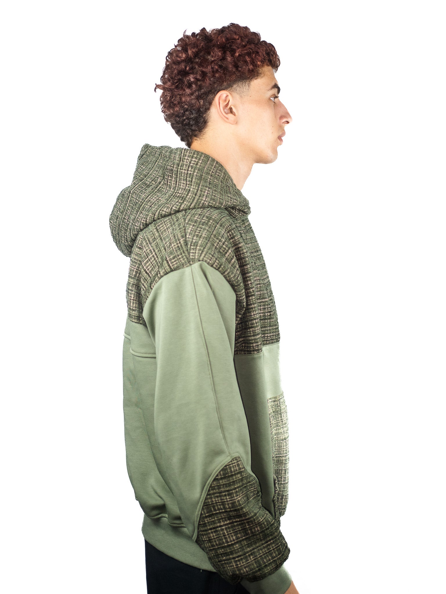 TWEED HOODIE OliveDrab