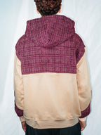 Schwarzer Tweed-Hoodie