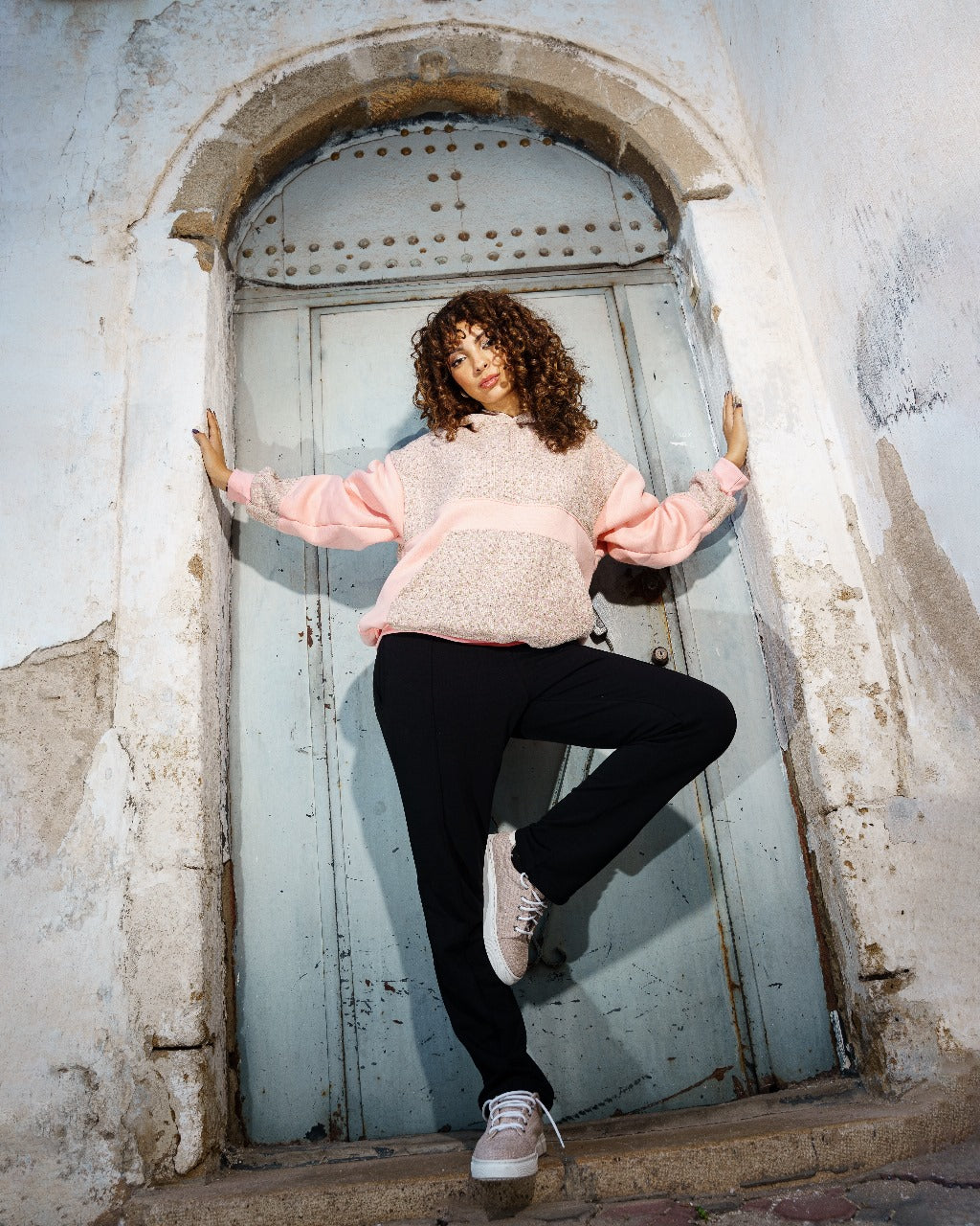 Tweed Hoodie | Rose Dawn